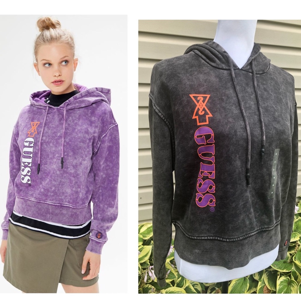 New Guess X 88rising Cropped Hoodie Sweatshirt